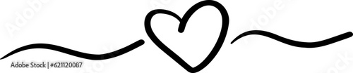 Hand Drawn Cute Cartoon Heart, Playful and Charming Doodle Art