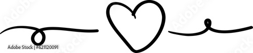 Hand Drawn Cute Cartoon Heart, Playful and Charming Doodle Art