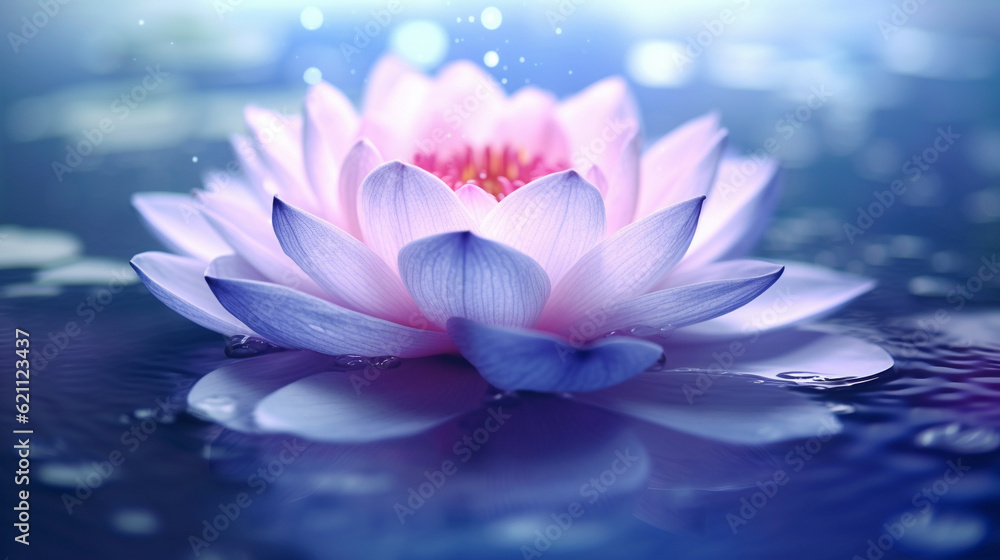 pink water lilly  HD 8K wallpaper Stock Photographic Image