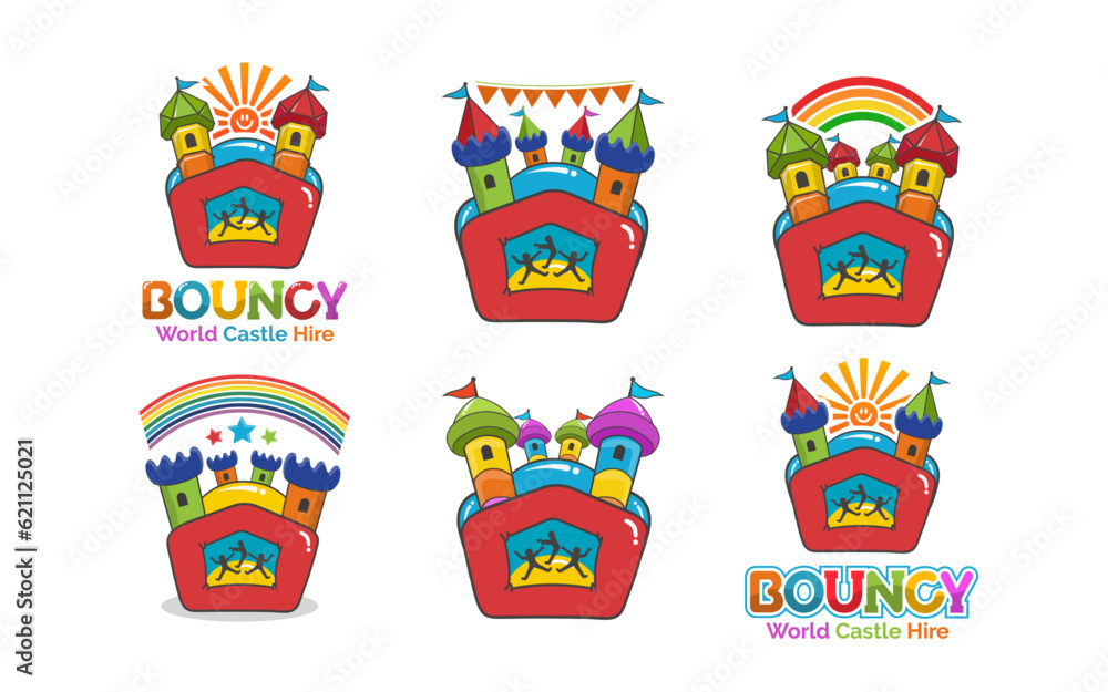 Bouncy Castle Hire logo design bundle Bouncy Castle Hire logo design bundle