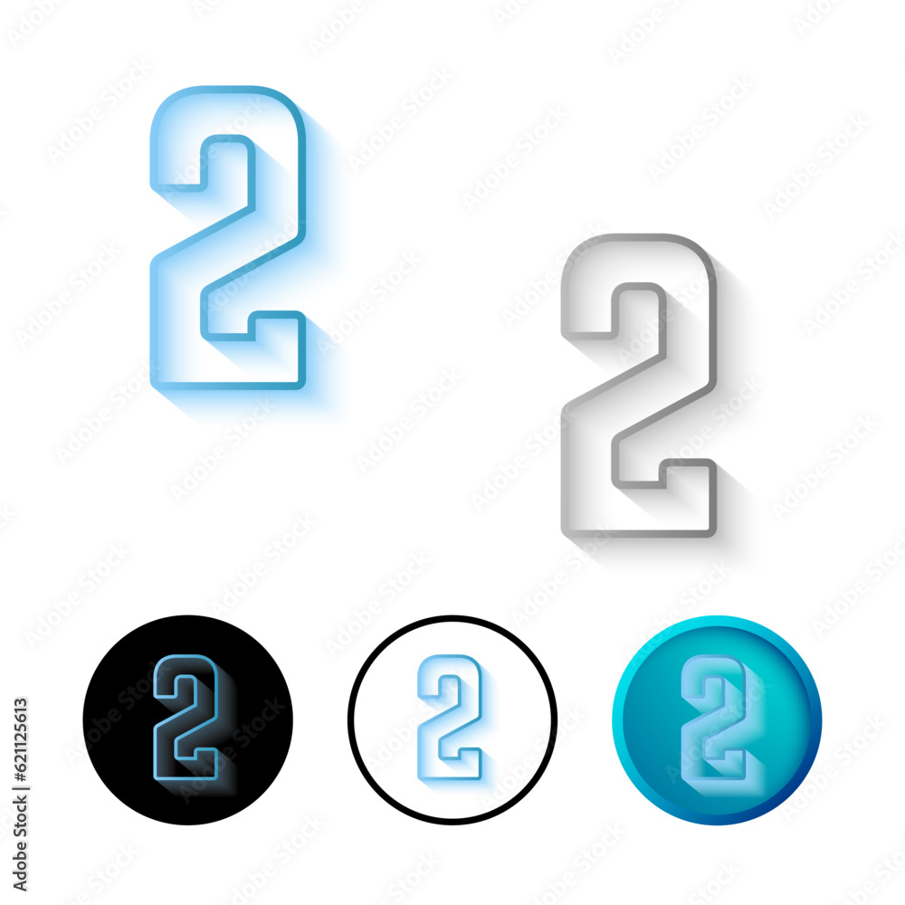 Abstract Number 2 Icon Illustration Abstract Number 2 Icon Illustration