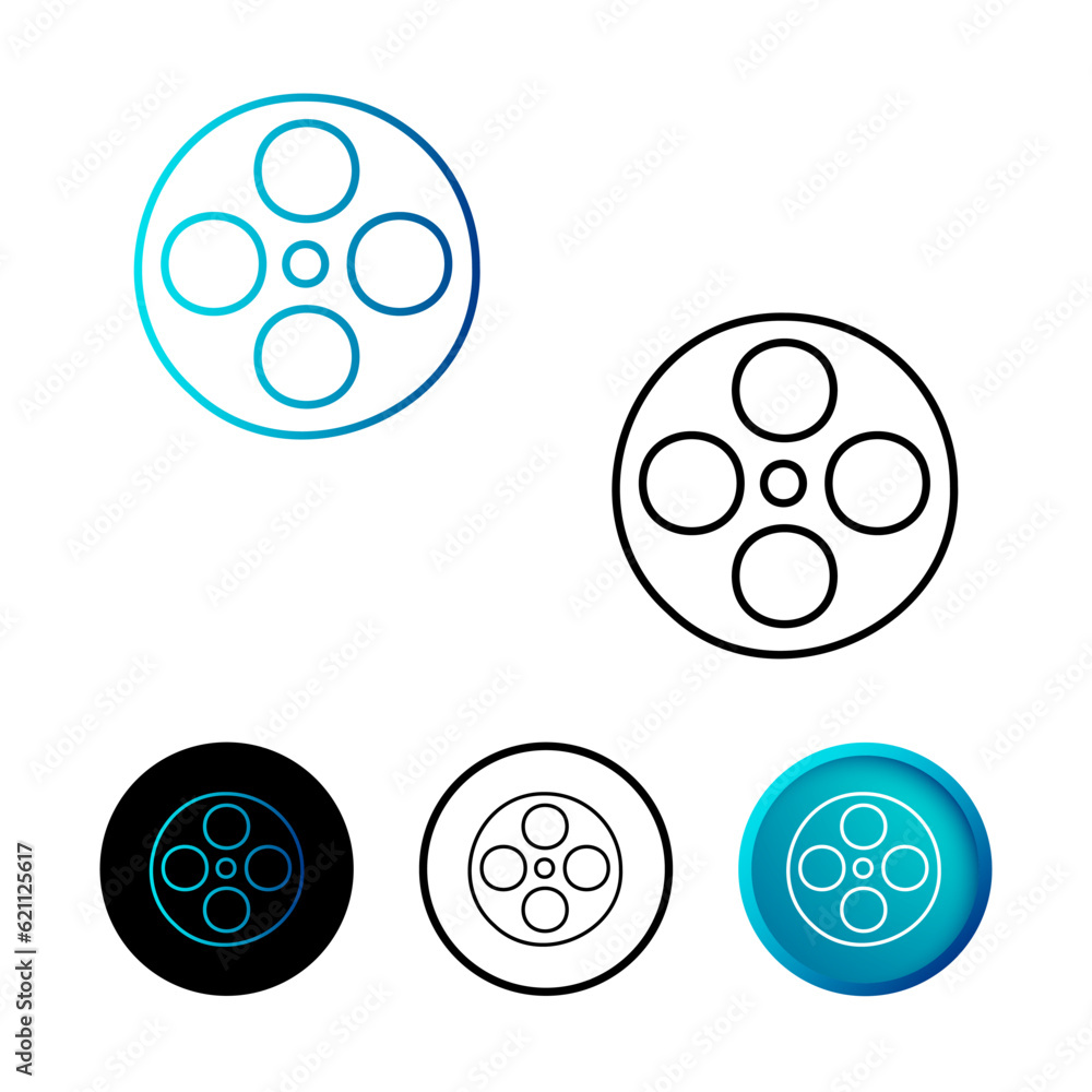 Abstract Cinema Production Icon Illustration Abstract Cinema Production Icon Illustration