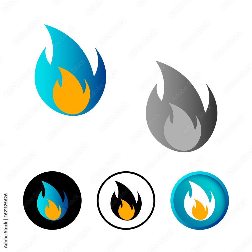 Abstract Flame Icon Illustration Abstract Flame Icon Illustration