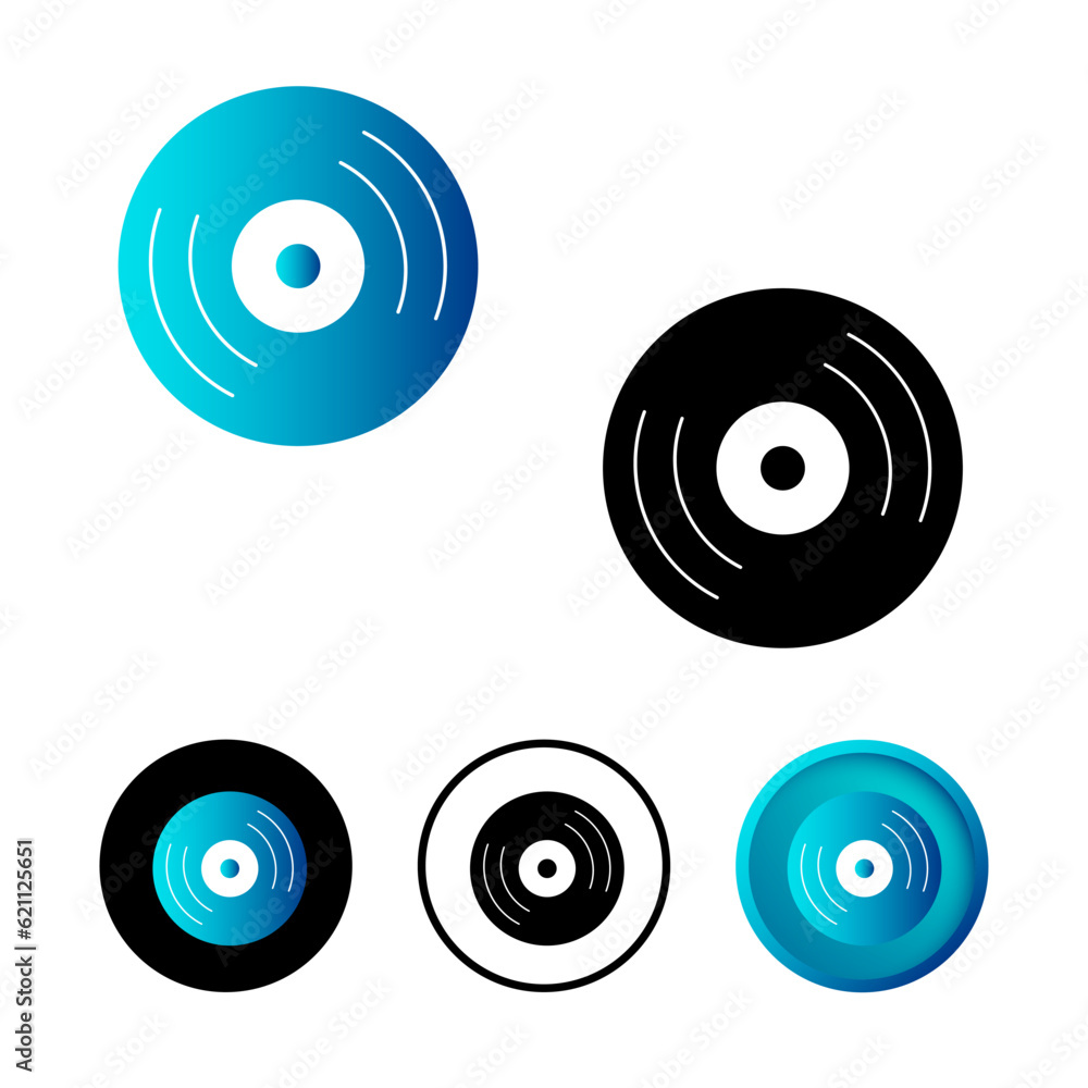 Abstract DVD Icon Illustration