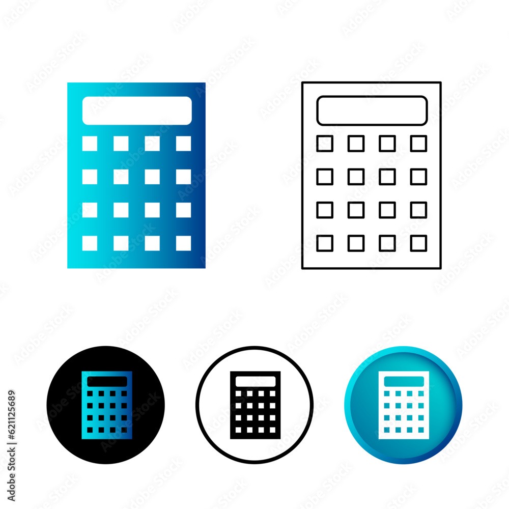 Abstract Calculator Icon Illustration Abstract Calculator Icon Illustration