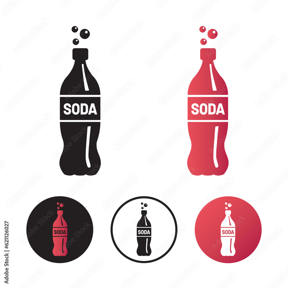 Abstract Soda Bottle Icon Illustration Abstract Soda Bottle Icon Illustration