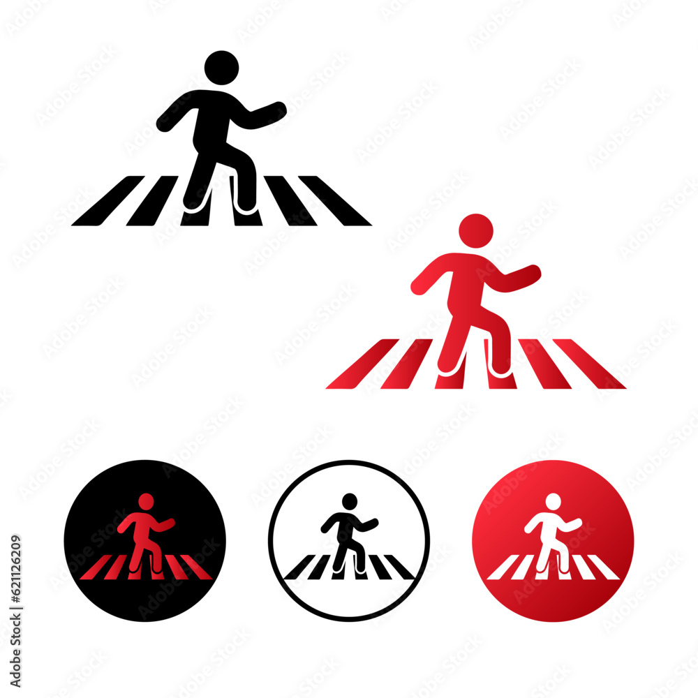Abstract Zebra Crossing Icon Design Abstract Zebra Crossing Icon Design
