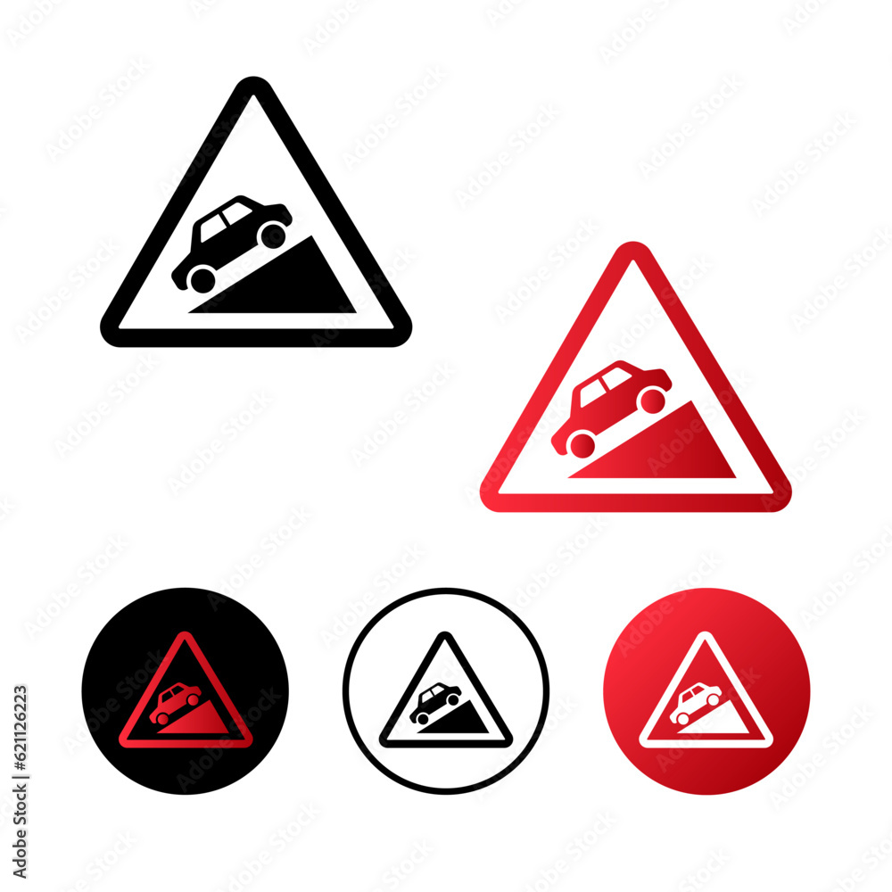 Slope Sign Icon Design Slope Sign Icon Design