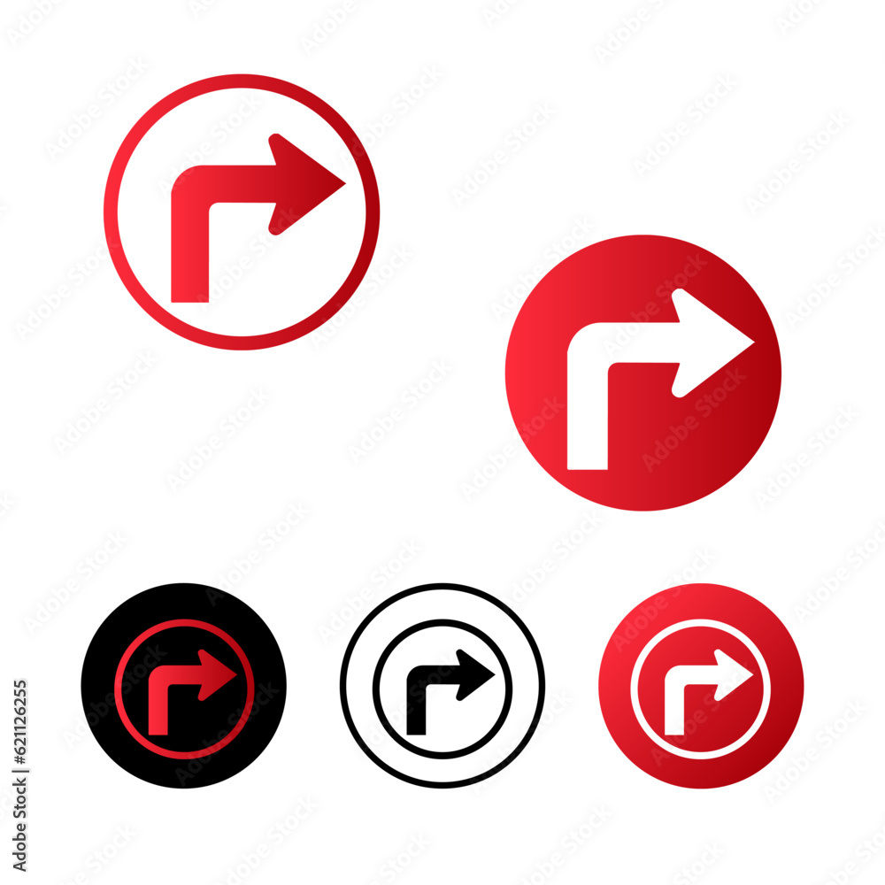 Abstract Right Turn Icon Design Abstract Right Turn Icon Design