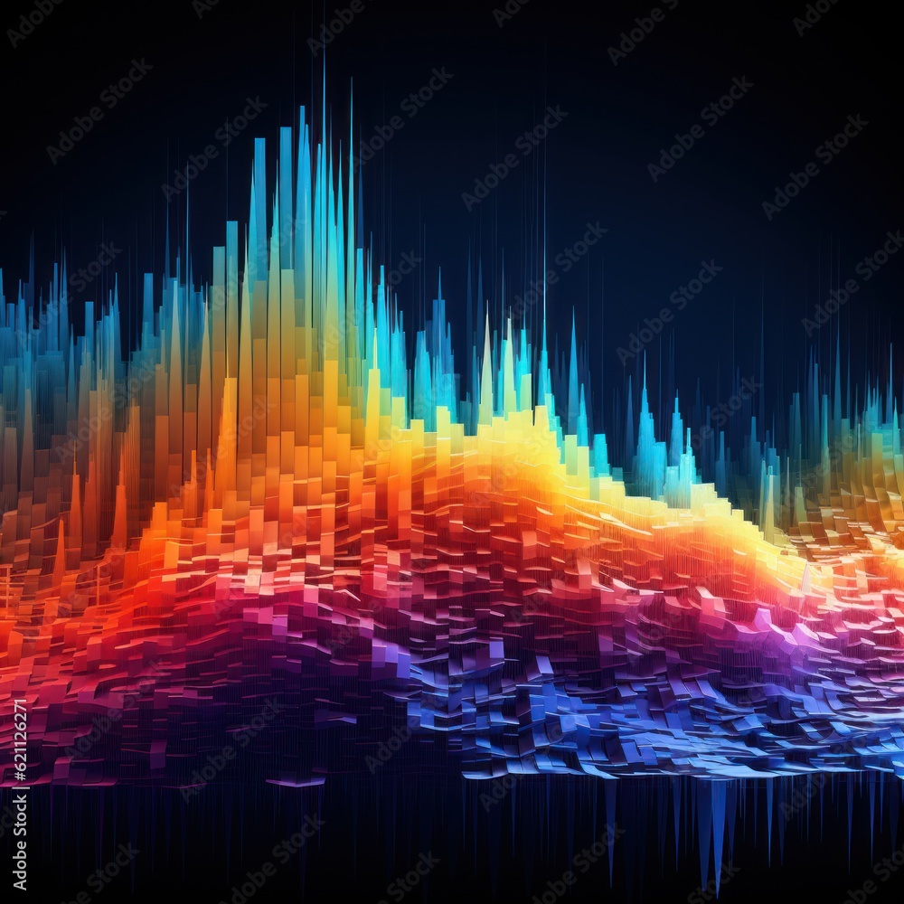 Color sound wave. Color sound wave.