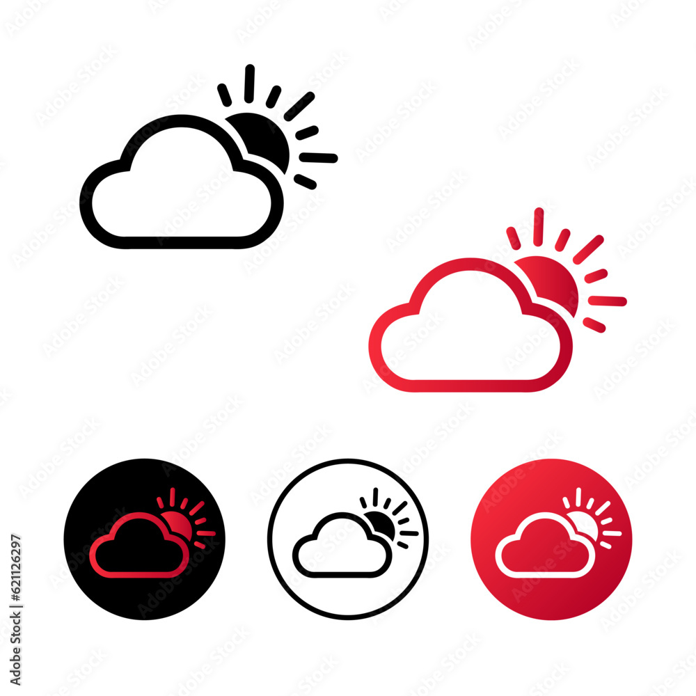Abstract Day Cloudy Icon Illustration Abstract Day Cloudy Icon Illustration