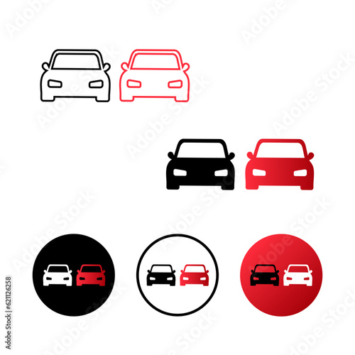 Abstract Overtake Icon Illustration