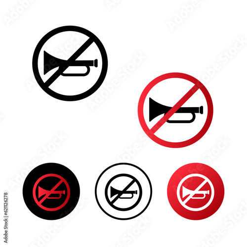 No Horn Icon Illustration