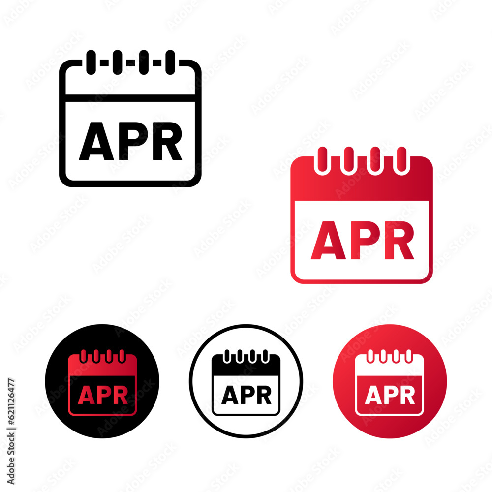 Abstract April Month Icon Illustration Abstract April Month Icon Illustration