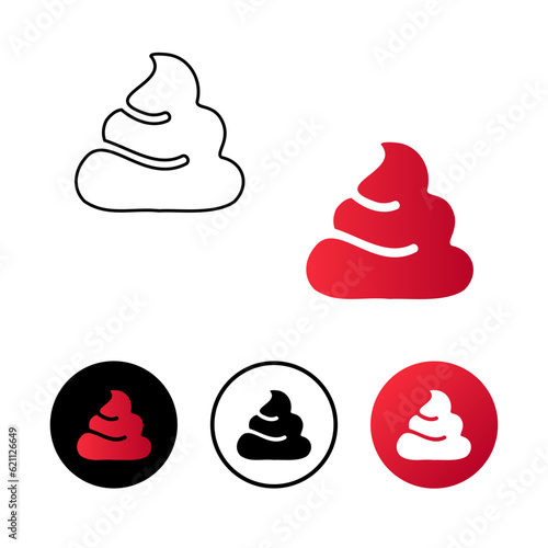 Abstract Feces Icon Illustration