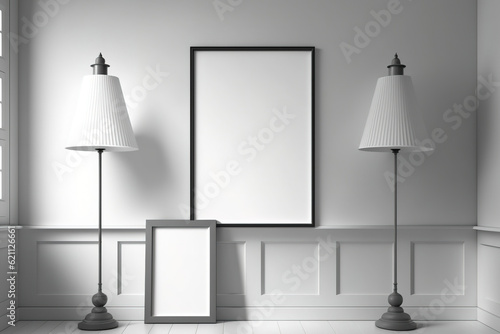 White room lamps. Generative AI
