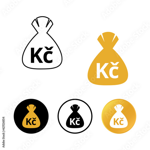 Abstract Koruna Money Bag Icon