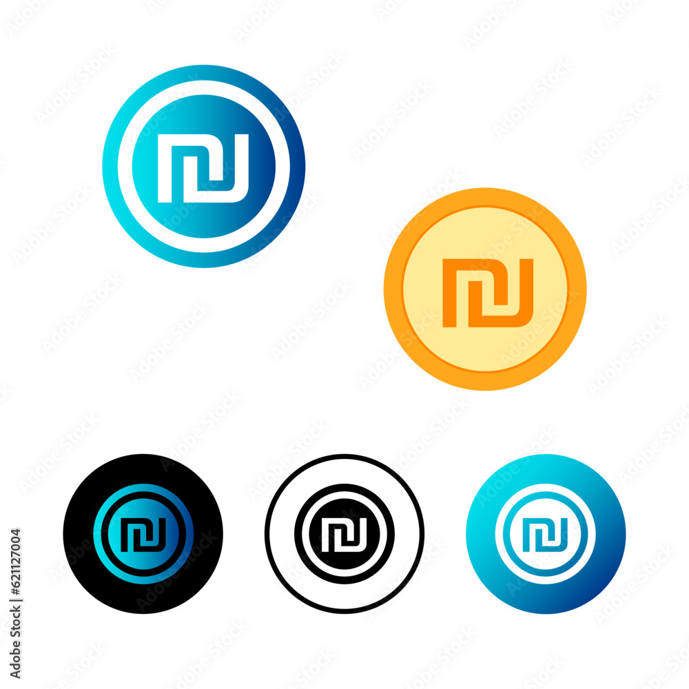 Abstract Shekel Currency Icon Illustration Abstract Shekel Currency Icon Illustration