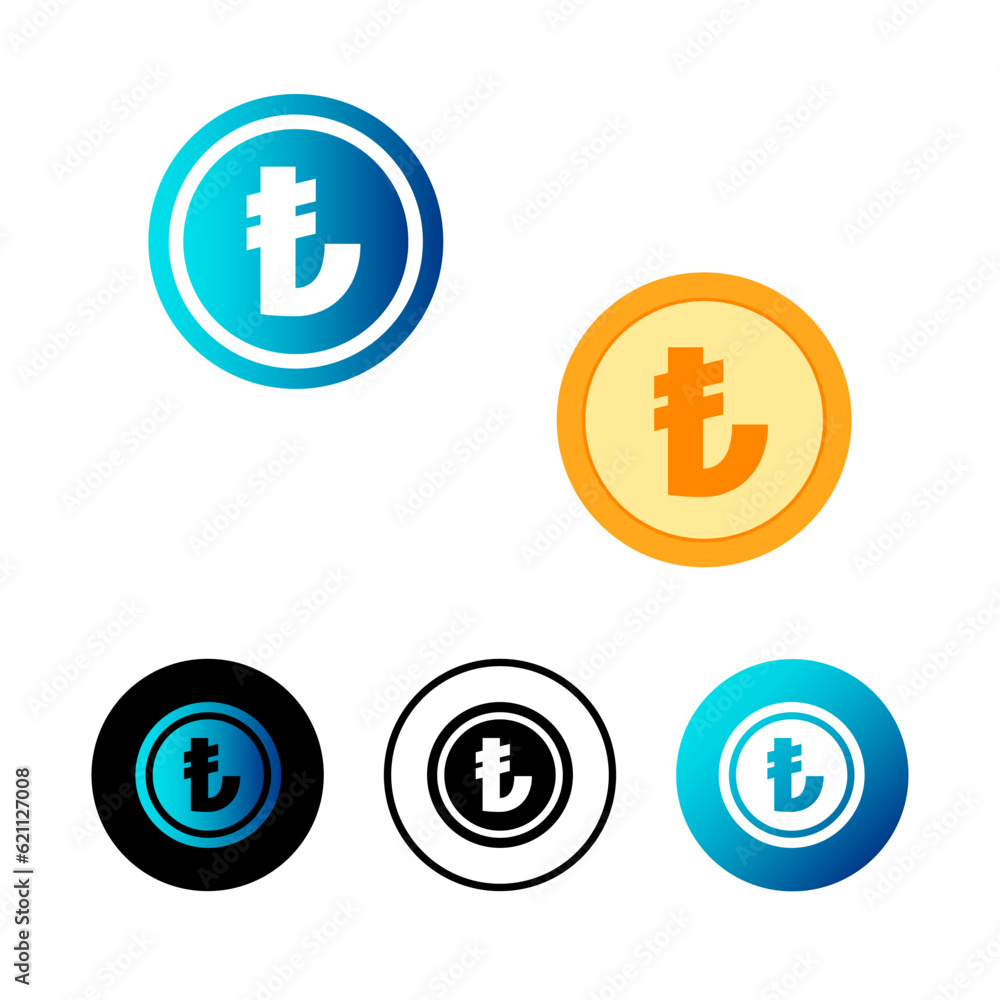 Abstract Turkish Lira Currency Icon Illustration Abstract Turkish Lira Currency Icon Illustration