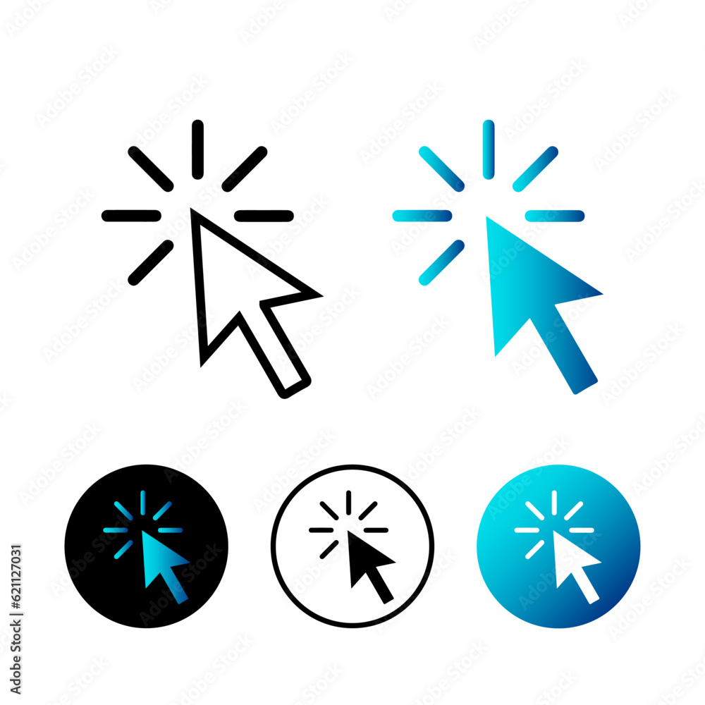 Abstract Mouse Click Icon Illustration Abstract Mouse Click Icon Illustration
