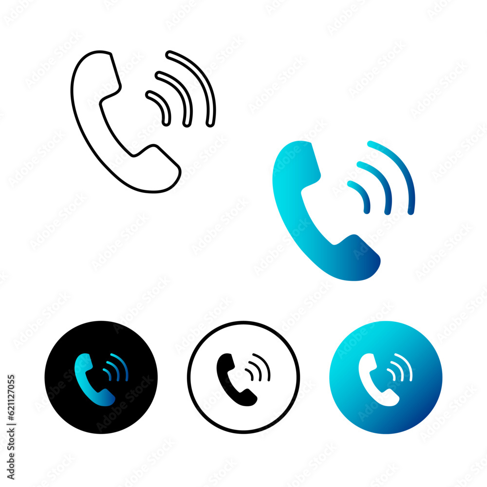 Abstract Phone Call Icon Illustration Abstract Phone Call Icon Illustration