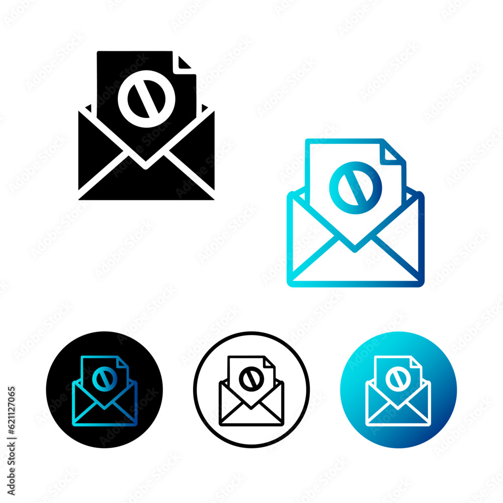 Abstract Spam Mail Icon Illustration Abstract Spam Mail Icon Illustration