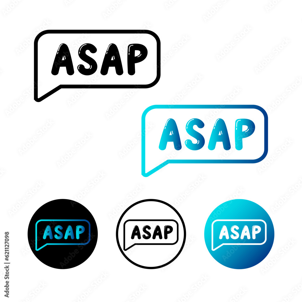 Abstract ASAP Message Icon Illustration Abstract ASAP Message Icon Illustration
