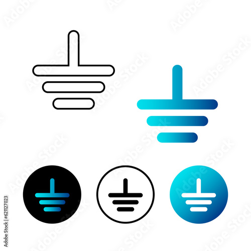 Abstract Grounding Icon Illustration