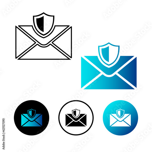 Abstract Anti Spam Icon Illustration