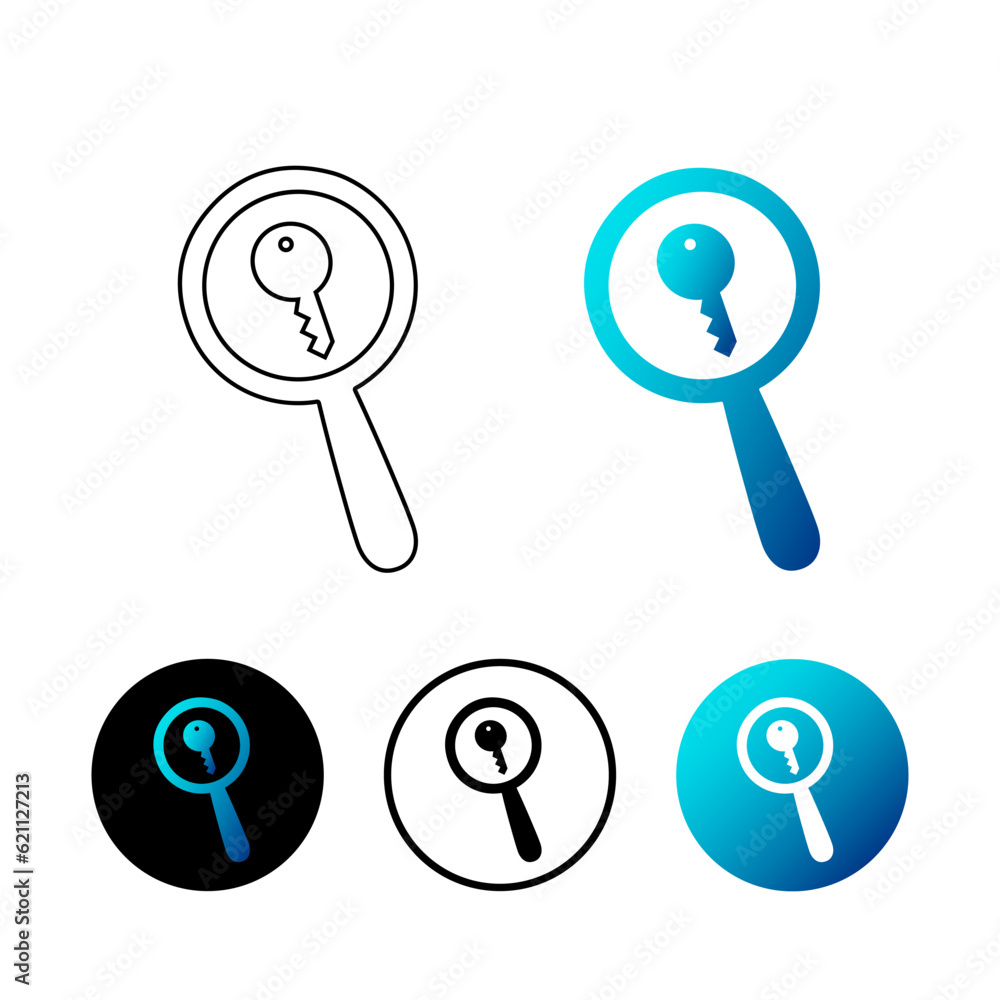 Abstract Search Keyword Icon Illustration Abstract Search Keyword Icon Illustration