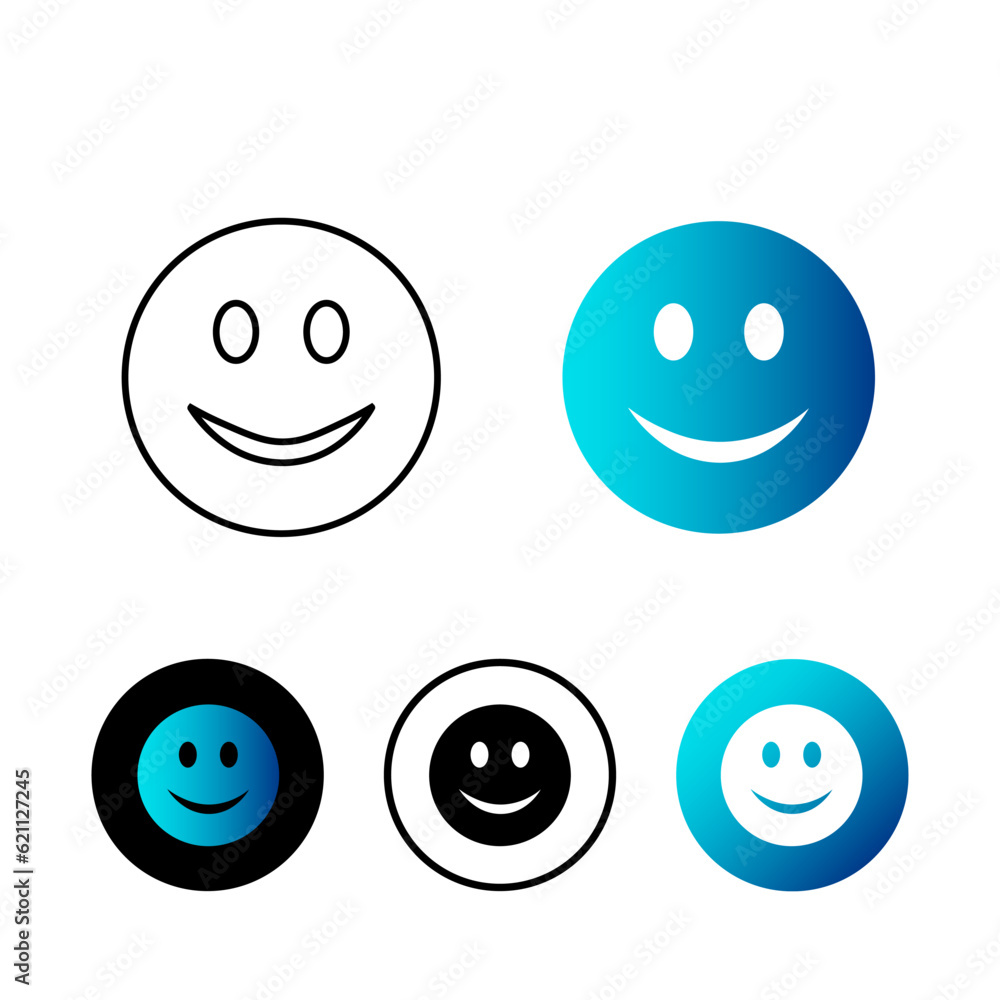 Abstract Smiley Emotion Icon Illustration Abstract Smiley Emotion Icon Illustration