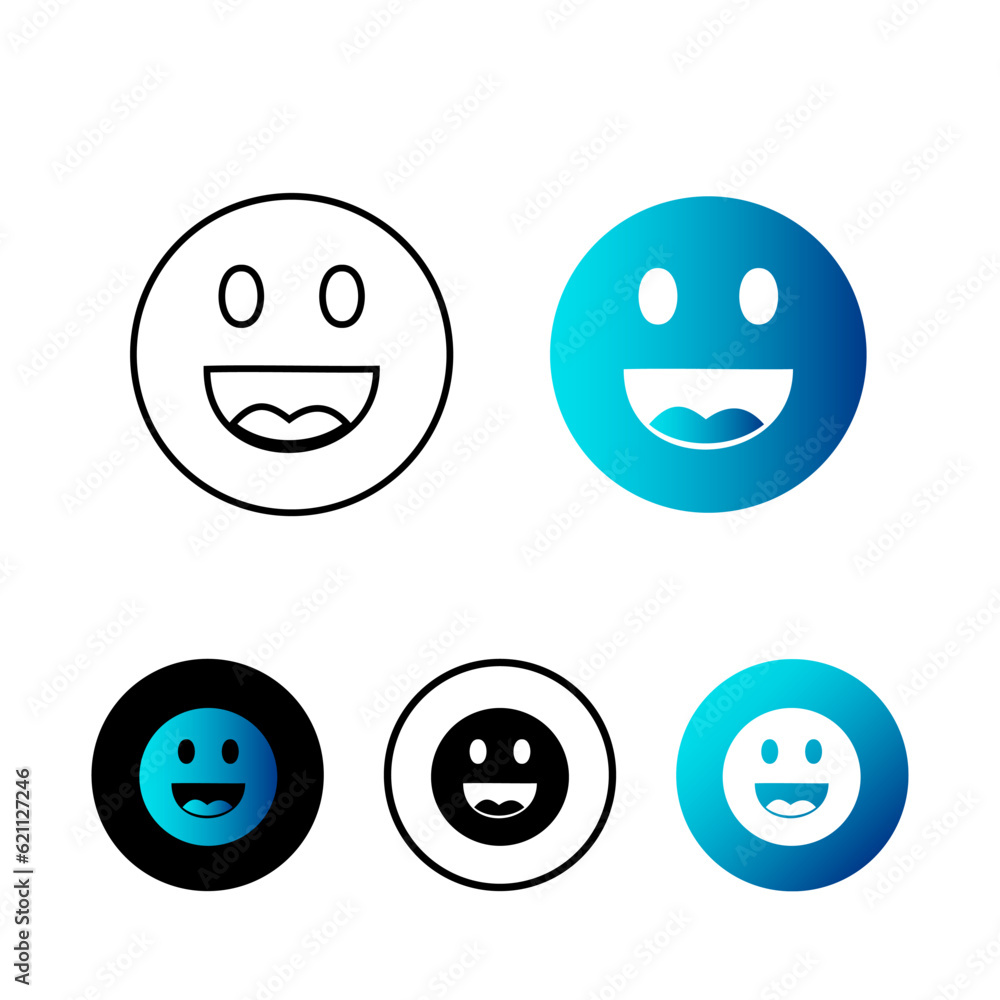 Fototapeta premium Abstract Laugh Emotion Icon Illustration