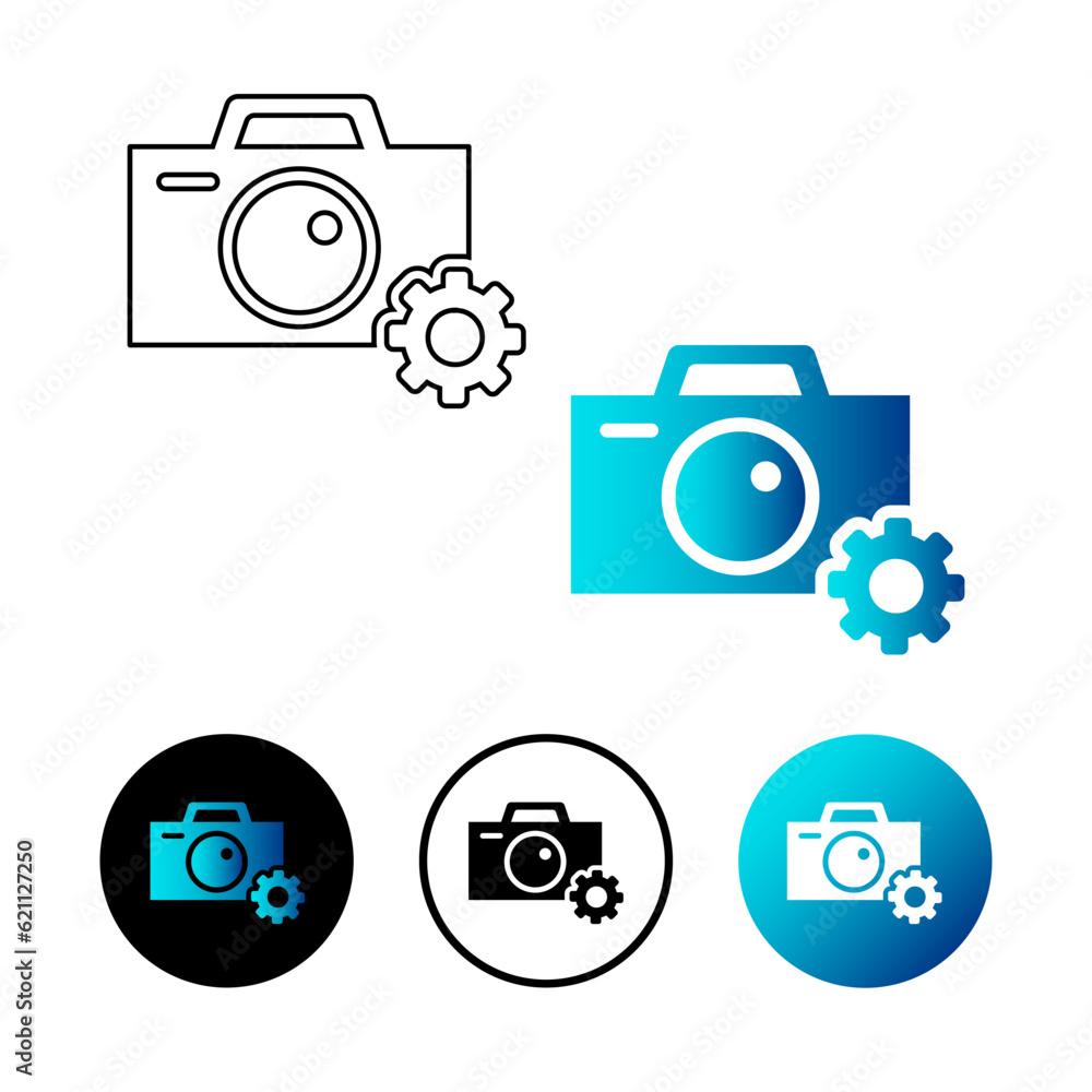 Abstract Camera Setting Icon Illustration Abstract Camera Setting Icon Illustration