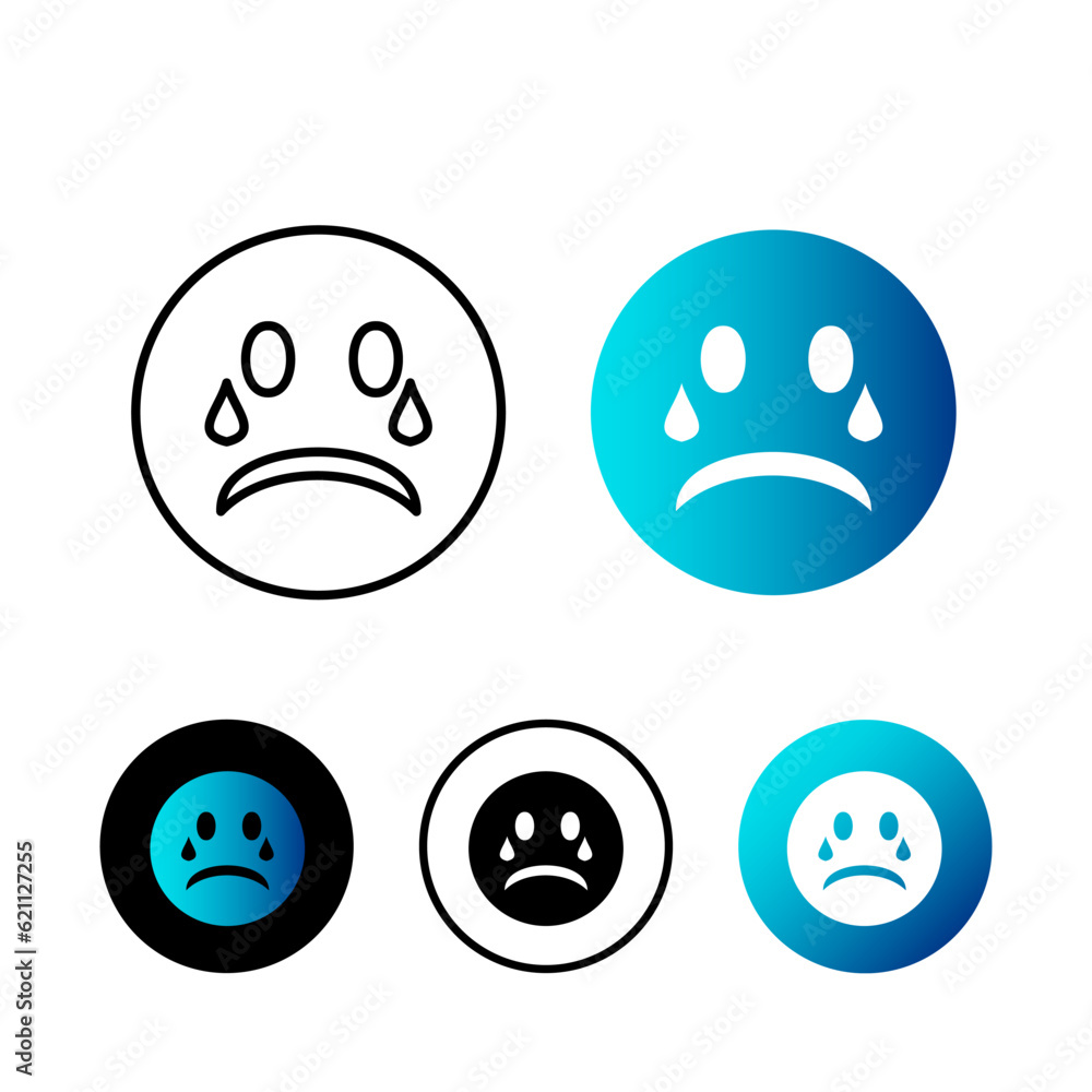 Abstract Cry Emotion Icon Illustration Abstract Cry Emotion Icon Illustration