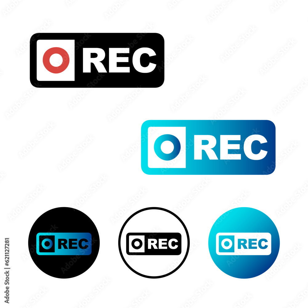 Abstract Recording Icon Illustration Abstract Recording Icon Illustration