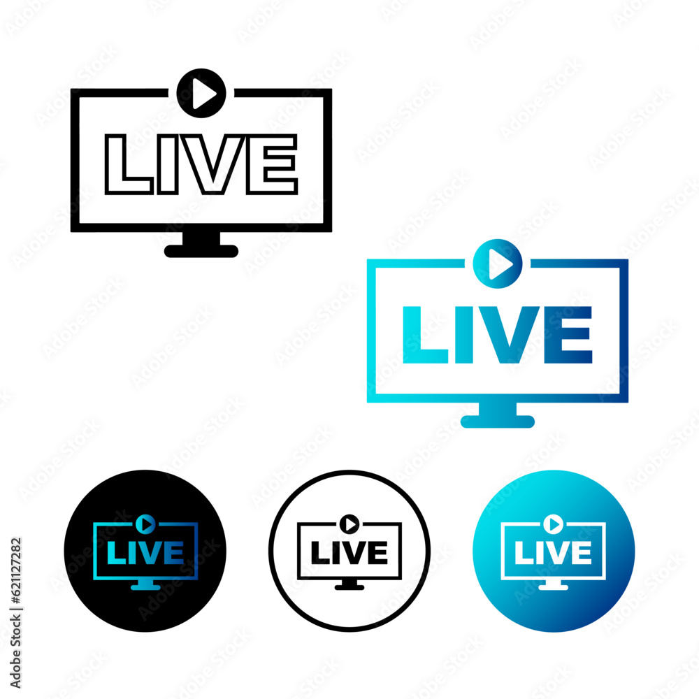 Abstract Live TV Icon Illustration Abstract Live TV Icon Illustration