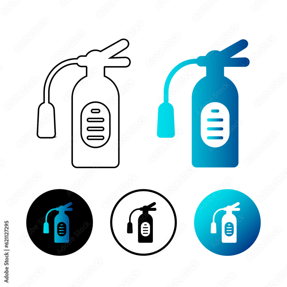 Abstract Fire Extinguisher Icon Illustration Abstract Fire Extinguisher Icon Illustration