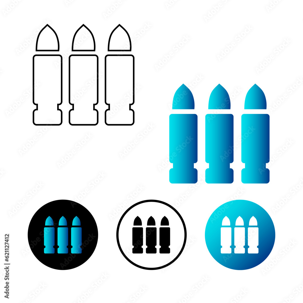 Abstract Gun Bullet Icon Illustration Abstract Gun Bullet Icon Illustration