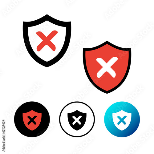 Abstract Unsafe Icon Illustration