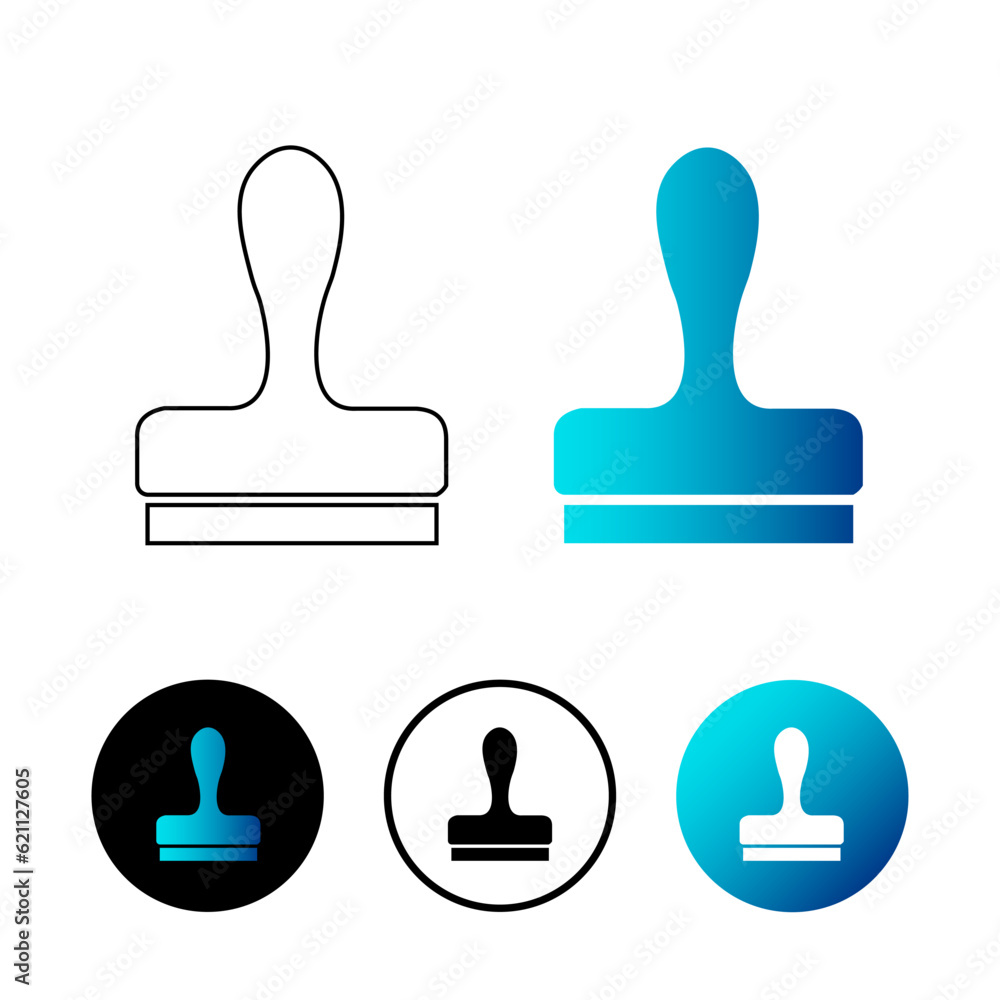 Abstract Stamp Icon Illustration
