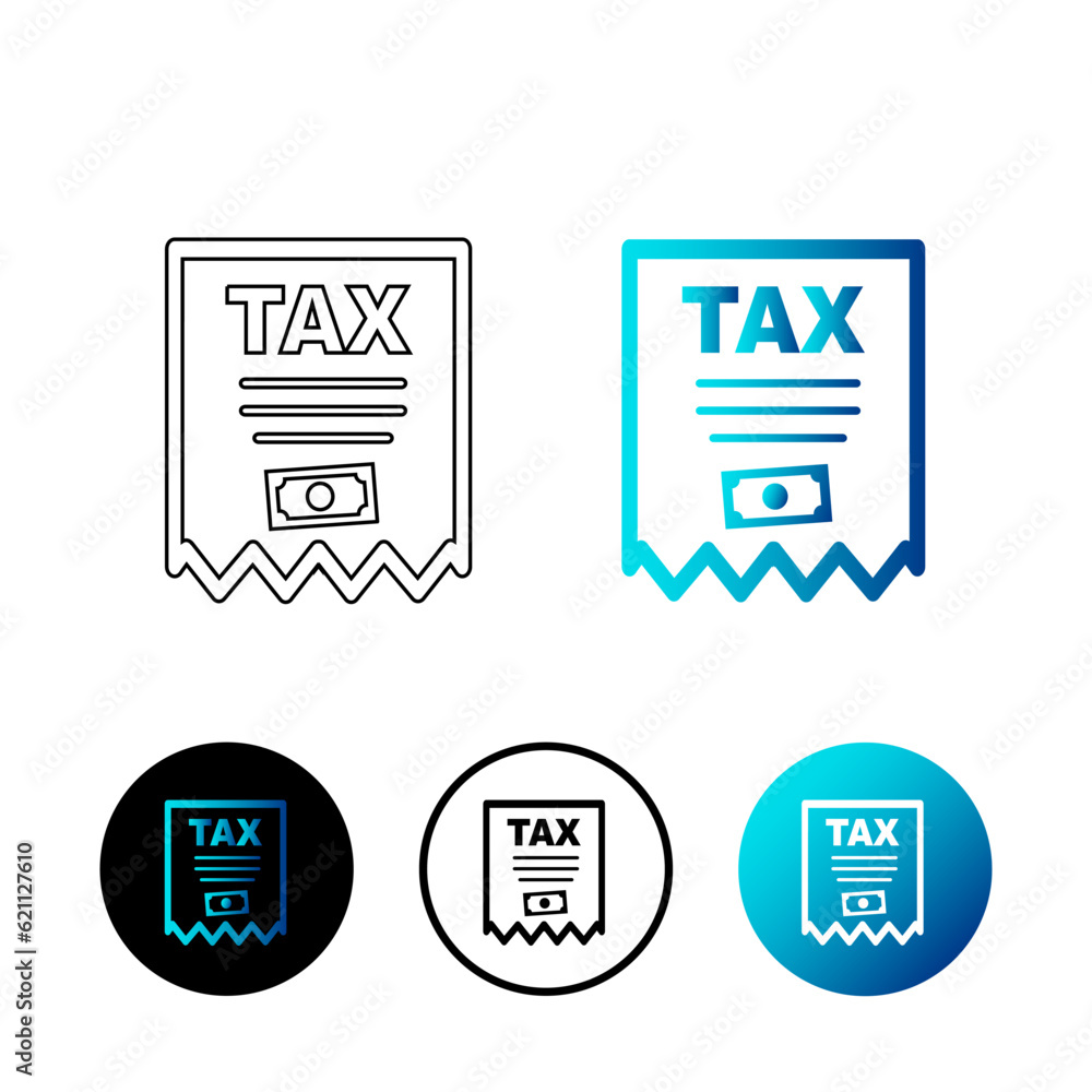 Abstract Tax Icon Illustration