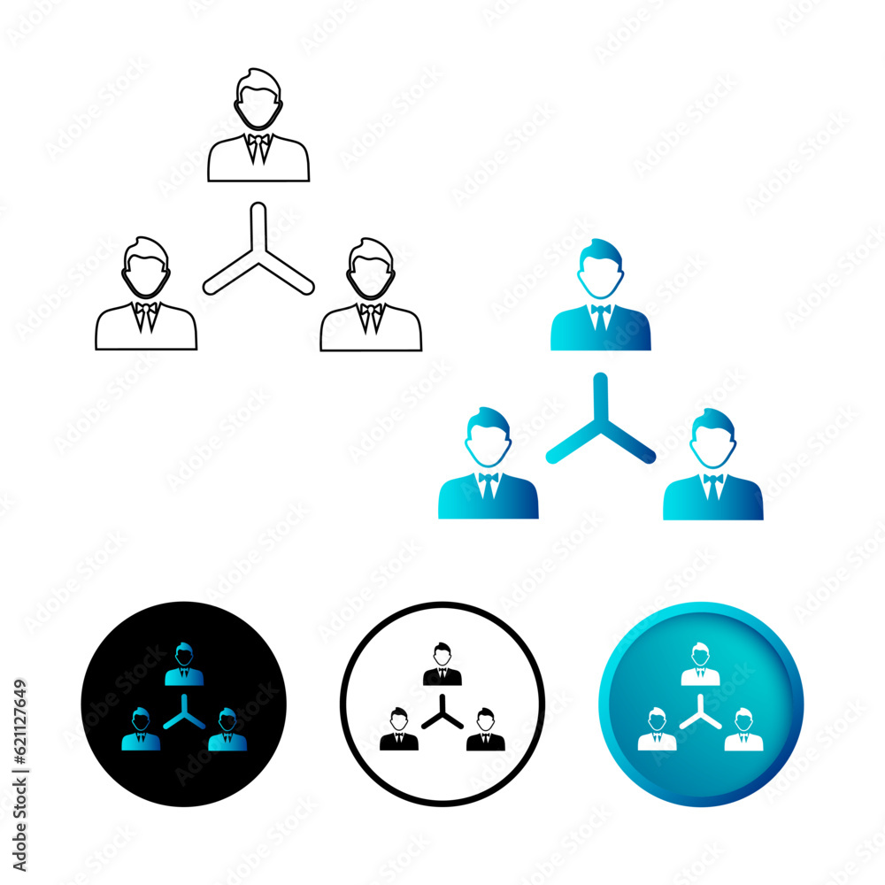 Abstract Business Relationship Icon Illustration Abstract Business Relationship Icon Illustration