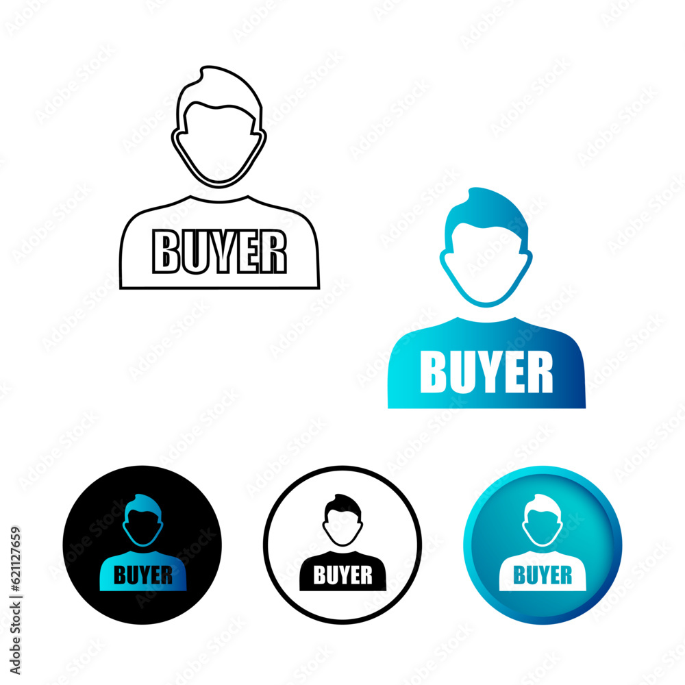 Abstract Buyer Icon Illustration Abstract Buyer Icon Illustration