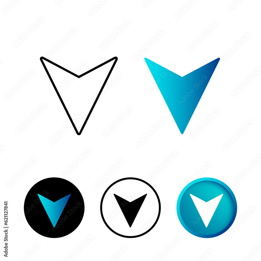 Abstract Direction Arrow Icon Illustration Abstract Direction Arrow Icon Illustration