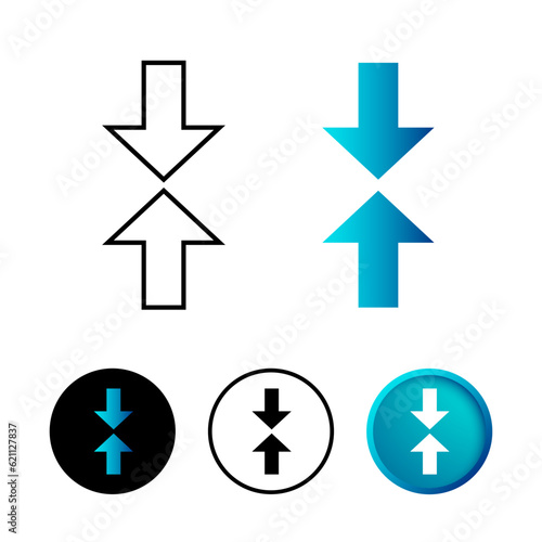 Abstract Compare Arrow Icon Illustration