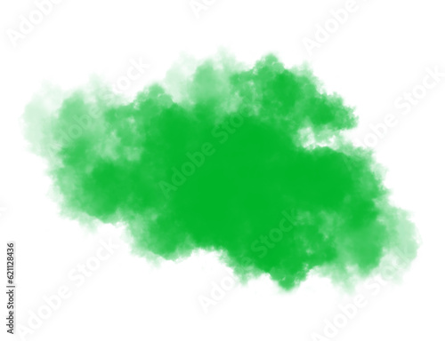 Green smoke transparent