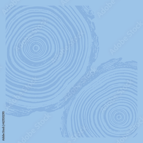 Wood Tree Rings Stamp Pattern Textured Background