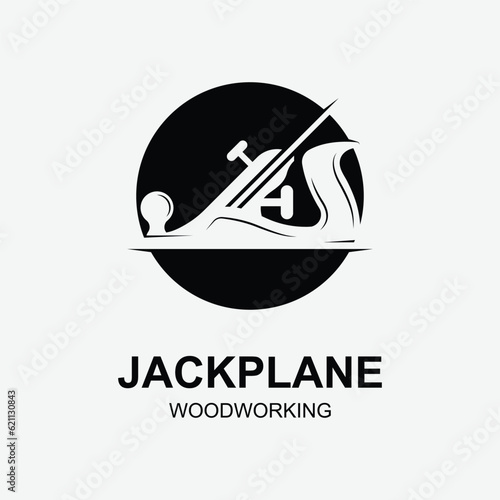 Vintage wood carpentry logo vector
