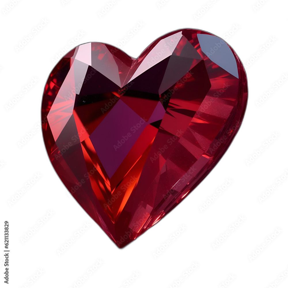 Fototapeta premium Heart shaped ruby