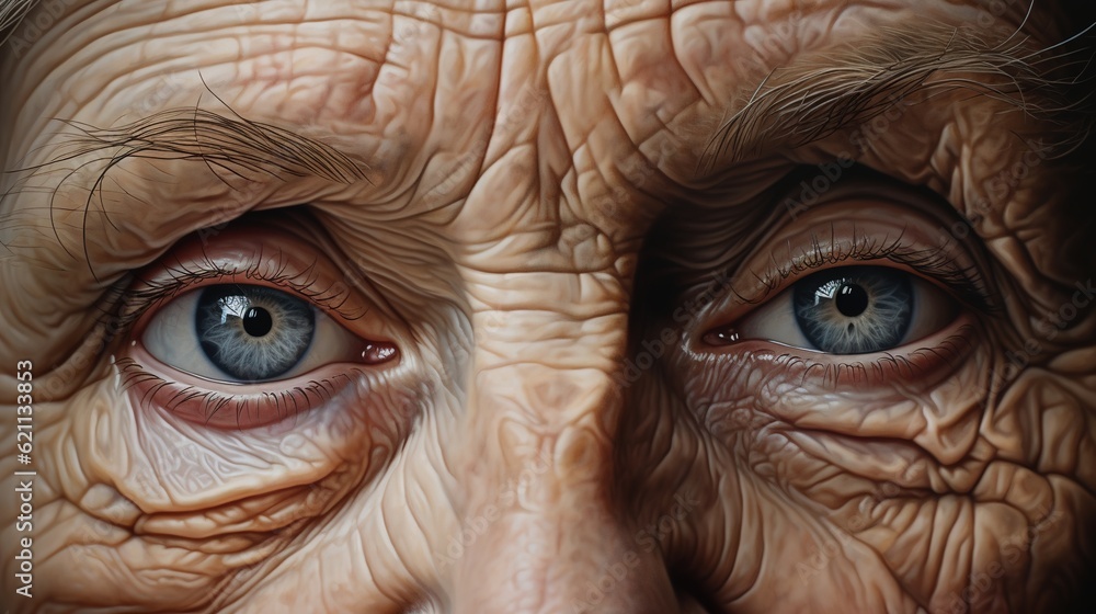 Wrinkles are folds or creases that appear on the face and body as the skin loses elasticity and the amount of collagen with generative ai Wrinkles are folds or creases that appear on the face and body as the skin loses elasticity and the amount of collagen with generative ai